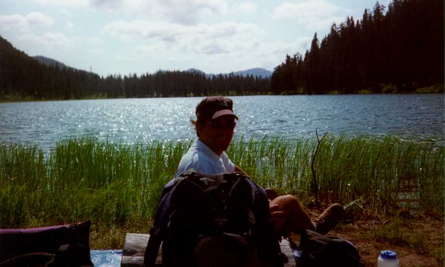 Relaxing by the lake